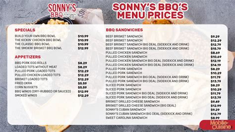 sonny's menu with prices